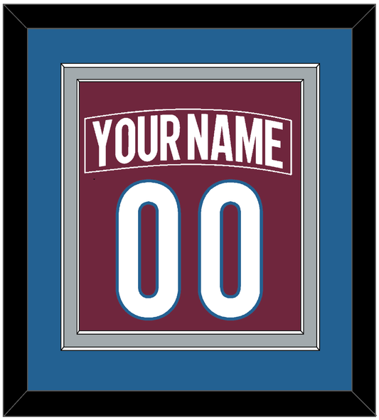 Colorado Nameplate & Number (Back) Combined - Home Burgundy - Signature Tier 3