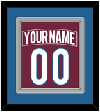 Colorado Nameplate & Number (Back) Combined - Home Burgundy - Double Mat 3