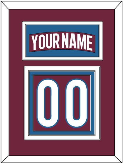 Colorado Nameplate & Number (Back) - Home Burgundy - Premier Tier 2