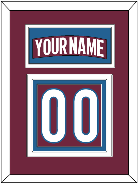 Colorado Nameplate & Number (Back) - Home Burgundy - Premier Tier 2