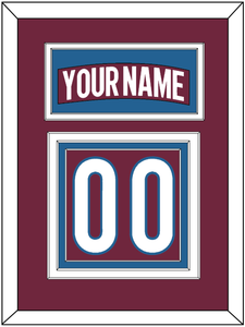 Colorado Nameplate & Number (Back) - Home Burgundy - Triple Mat 2