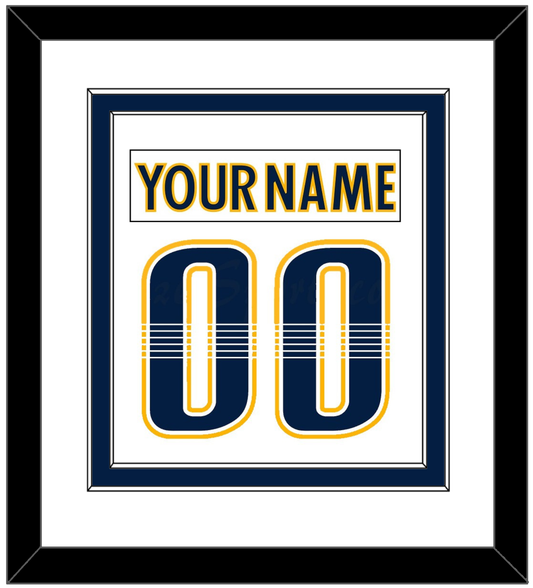 Nashville Nameplate & Number (Back) Combined - Road White - Signature Tier 2