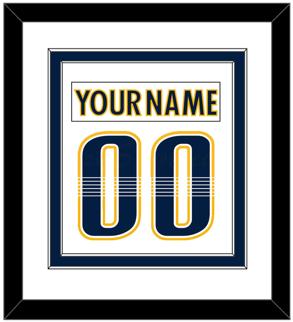 Nashville Nameplate & Number (Back) Combined - Road White - Double Mat 2