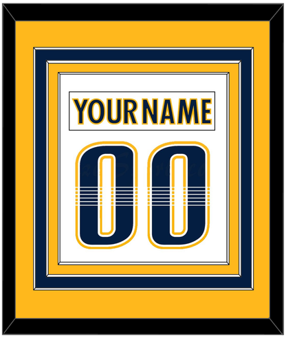 Nashville Nameplate & Number (Back) Combined - Road White - Premier Tier 2