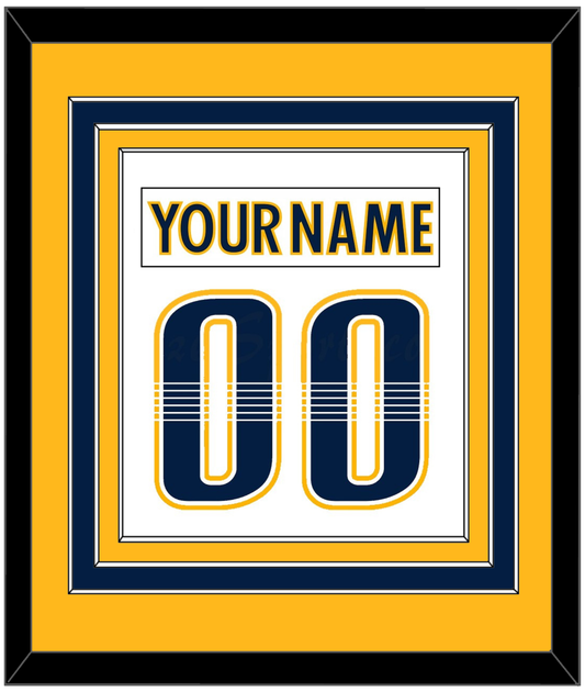 Nashville Nameplate & Number (Back) Combined - Road White - Premier Tier 2