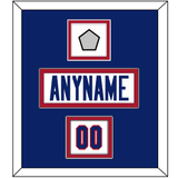 New York Nameplate, Number (Shoulder) & Super Bowl Jersey Patch - Road White (1980-1988) - Double Mat 2