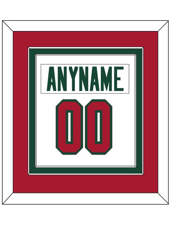 Minnesota Nameplate & Number (Back) Combined - Road White - Double Mat 4