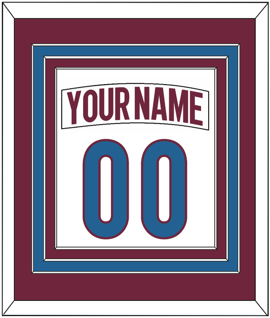 Colorado Nameplate & Number (Back) Combined - Road White - Premier Tier 2