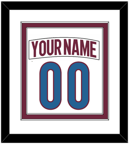 Colorado Nameplate & Number (Back) Combined - Road White - Signature Tier 1