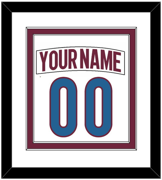 Colorado Nameplate & Number (Back) Combined - Road White - Signature Tier 1