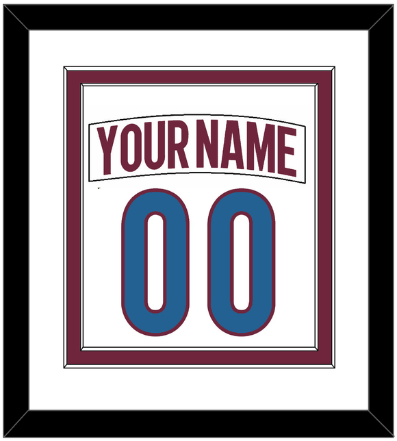 Colorado Nameplate & Number (Back) Combined - Road White - Double Mat 1