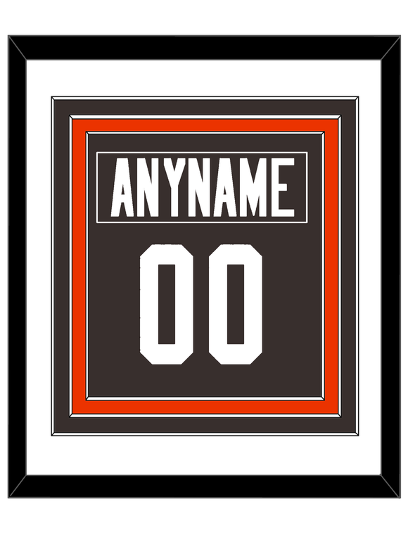 Cleveland Nameplate & Number (Back) Combined - Home Brown - Triple Mat 1