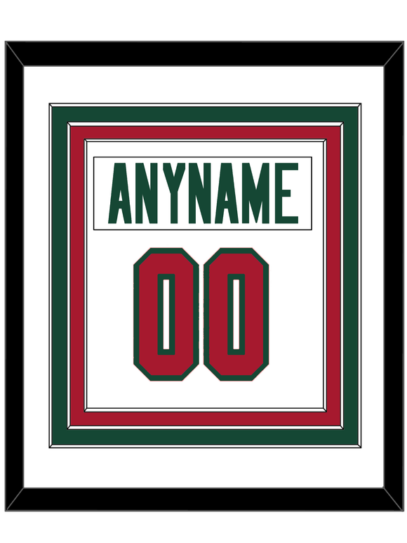 Minnesota Nameplate & Number (Back) Combined - Road White - Triple Mat 1
