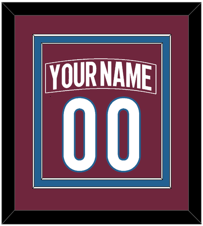 Colorado Nameplate & Number (Back) Combined - Home Burgundy - Signature Tier 2