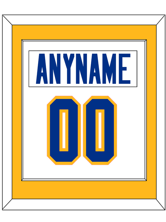 Buffalo Nameplate & Number (Back) Combined - Road White - Single Mat 2