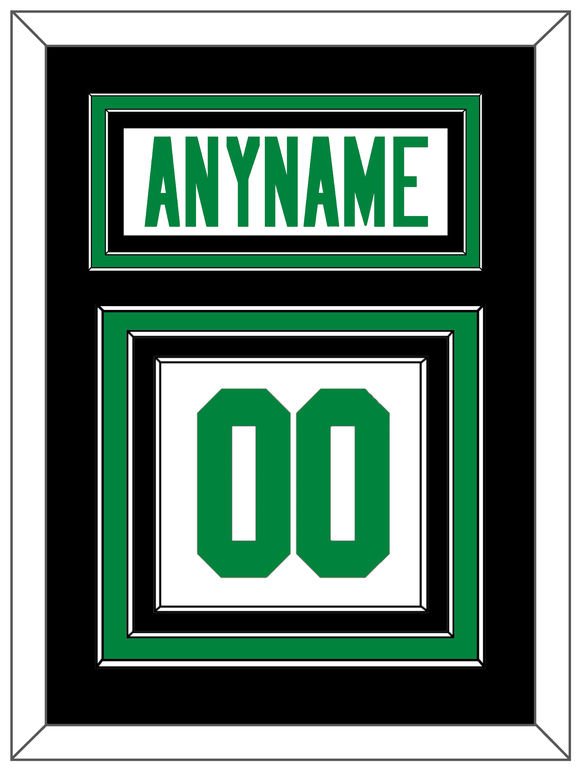 Dallas Nameplate & Number (Back) - Road White - Triple Mat 3