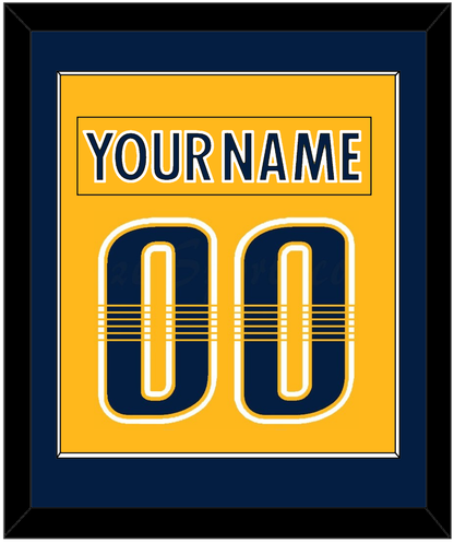 Nashville Nameplate & Number (Back) Combined - Home Gold - Essential Tier 2
