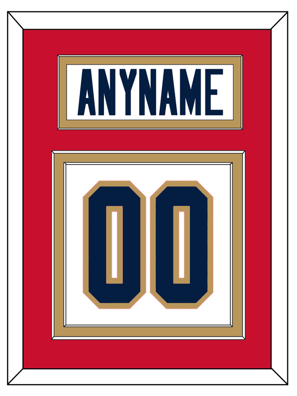 Florida Nameplate & Number (Back) - Road White - Double Mat 3