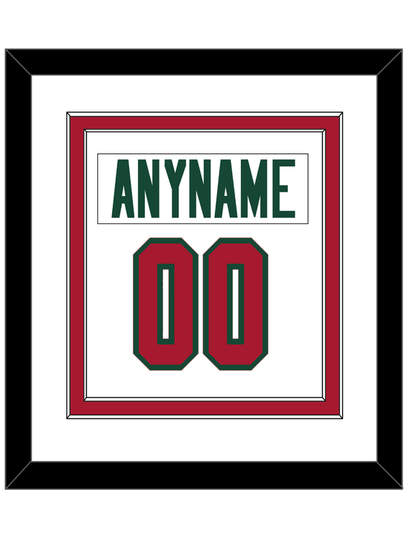 Minnesota Nameplate & Number (Back) Combined - Road White - Double Mat 2