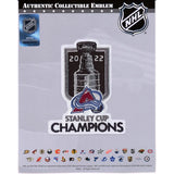 Colorado Nameplate & 2022 Stanley Cup Champions Patch - Home Burgundy - Triple Mat 1