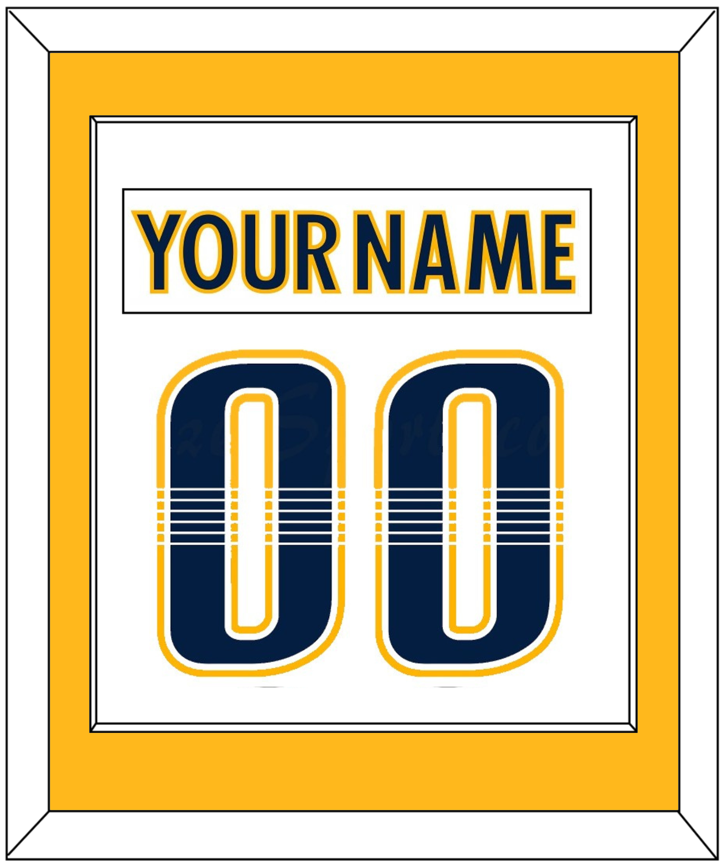 Nashville Nameplate & Number (Back) Combined - Road White - Essential Tier 1