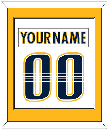 Nashville Nameplate & Number (Back) Combined - Road White - Essential Tier 1