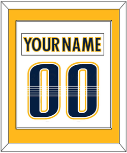 Nashville Nameplate & Number (Back) Combined - Road White - Single Mat 1