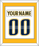 Nashville Nameplate & Number (Back) Combined - Road White - Single Mat 1