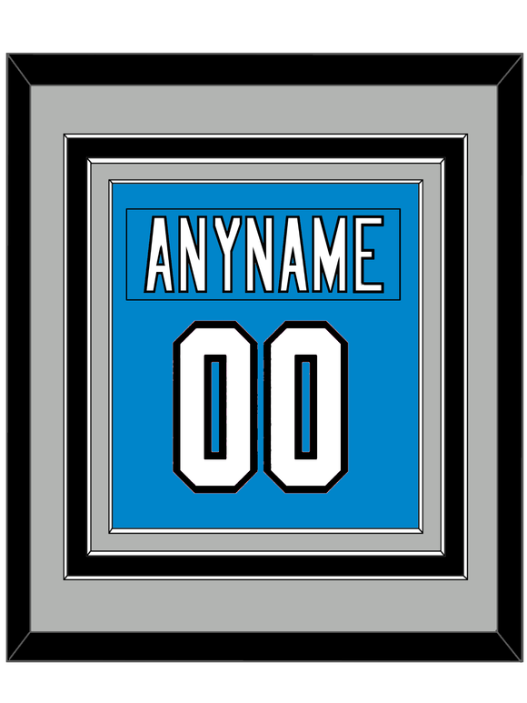 Carolina Nameplate & Number (Back) Combined - Home Blue - Triple Mat 4