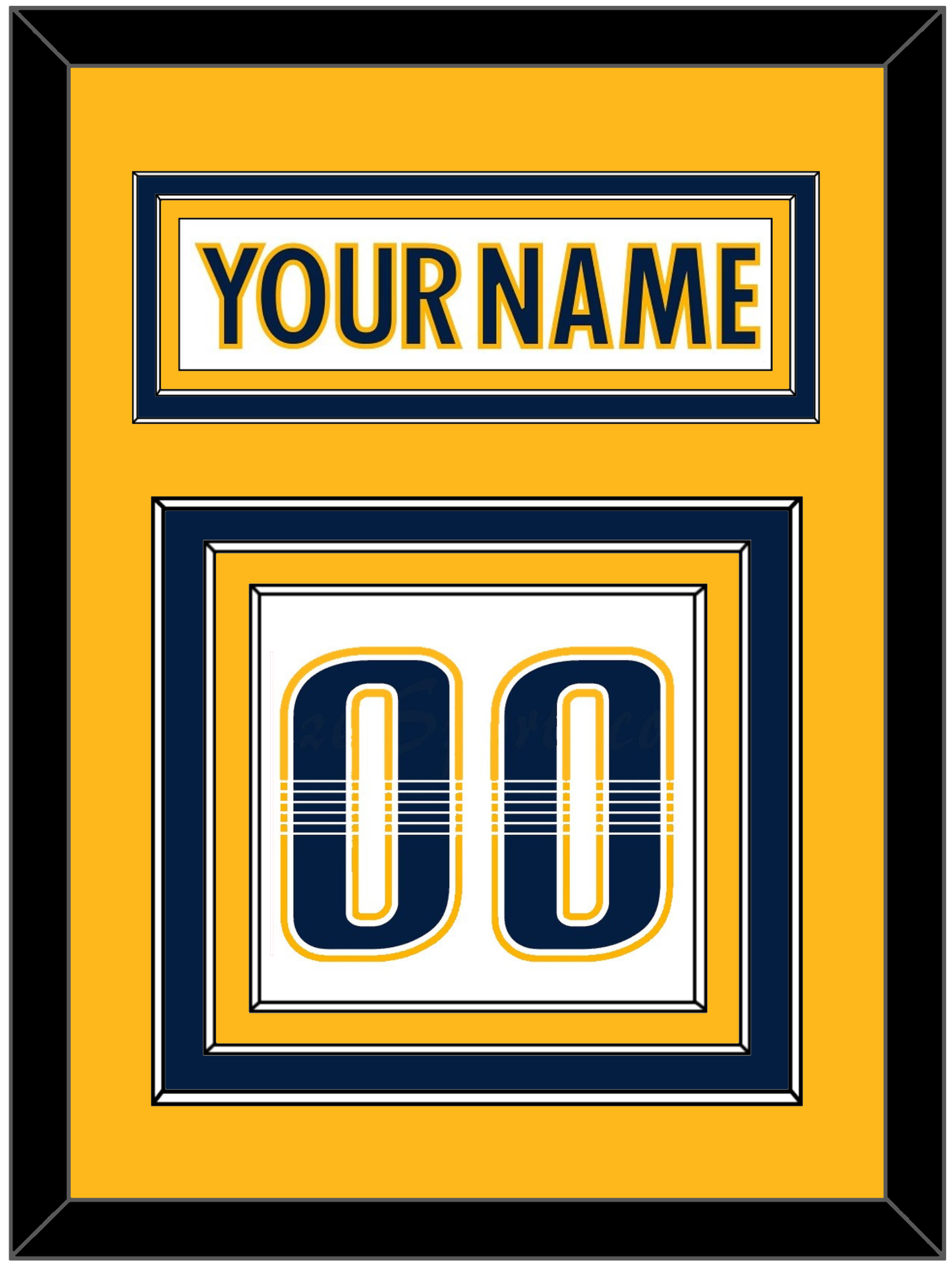 Nashville Nameplate & Number (Back) - Road White - Premier Tier 2