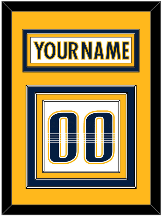 Nashville Nameplate & Number (Back) - Road White - Premier Tier 2