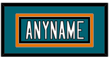 San Jose Nameplate - Home Teal (2017-2022) - Double Mat 2