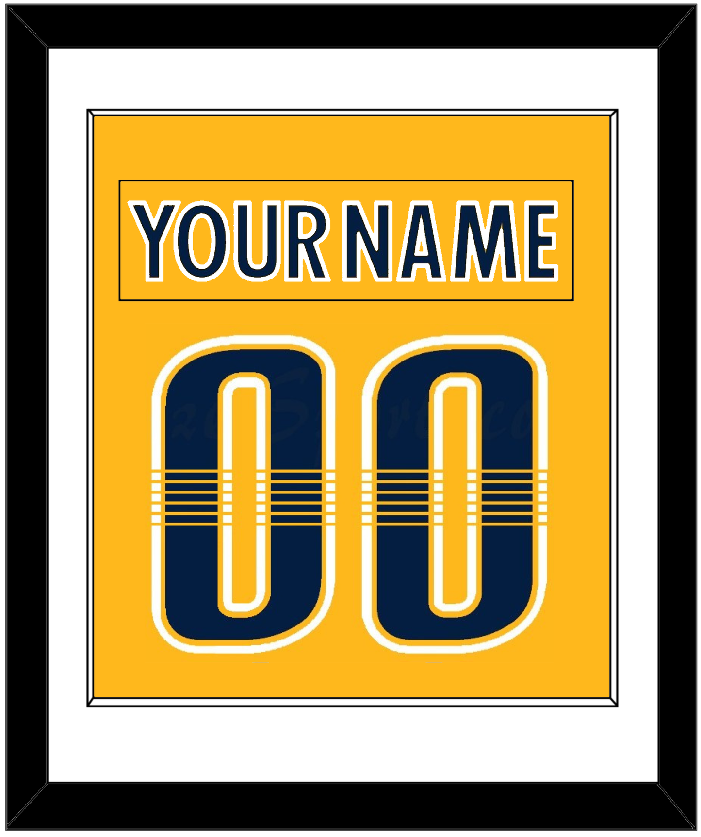 Nashville Nameplate & Number (Back) Combined - Home Gold - Essential Tier 1