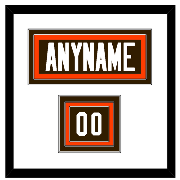Cleveland Nameplate & Number (Shoulder) - Home Brown - Triple Mat 1