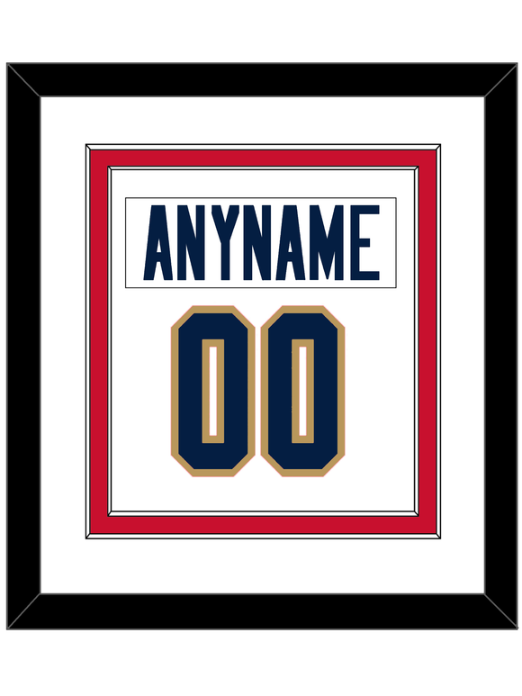 Florida Nameplate & Number (Back) Combined - Road White - Double Mat 1