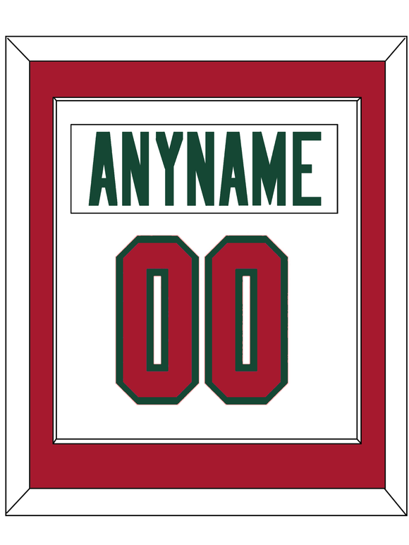 Minnesota Nameplate & Number (Back) Combined - Road White - Single Mat 2