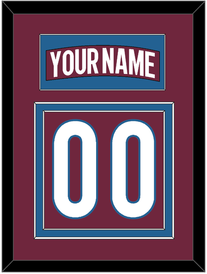 Colorado Nameplate & Number (Back) - Home Burgundy - Signature Tier 2