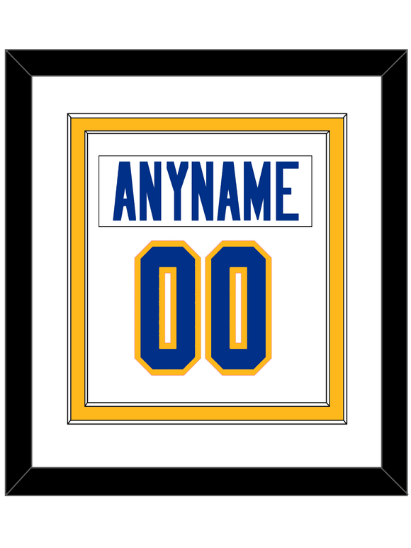 Buffalo Nameplate & Number (Back) Combined - Road White - Double Mat 2
