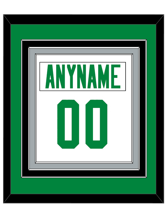 Dallas Nameplate & Number (Back) Combined - Road White - Triple Mat 2