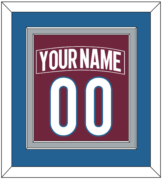 Colorado Nameplate & Number (Back) Combined - Home Burgundy - Signature Tier 3