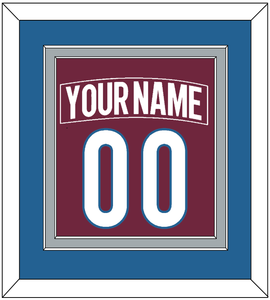 Colorado Nameplate & Number (Back) Combined - Home Burgundy - Double Mat 3