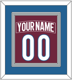 Colorado Nameplate & Number (Back) Combined - Home Burgundy - Double Mat 3