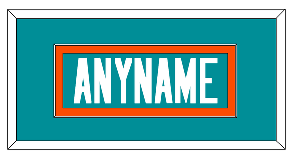 Miami Nameplate - Heritage Aqua Jersey - Single Mat 2
