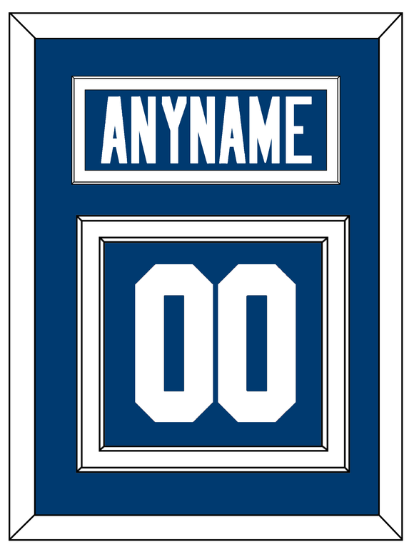 Indianapolis Nameplate & Number (Back) - Home Blue - Double Mat 1