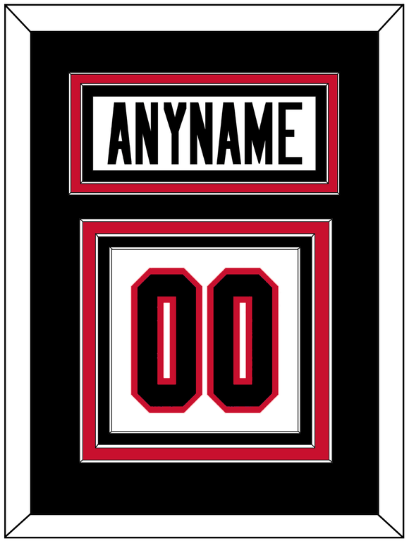 Chicago Nameplate & Number (Back) - Road White - Triple Mat 3