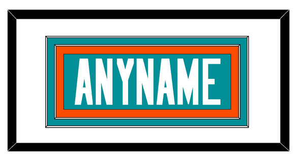 Miami Nameplate - Heritage Aqua Jersey - Double Mat 1