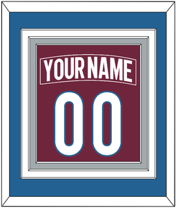 Colorado Nameplate & Number (Back) Combined - Home Burgundy - Triple Mat 3