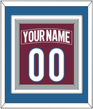 Colorado Nameplate & Number (Back) Combined - Home Burgundy - Triple Mat 3