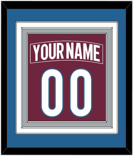 Colorado Nameplate & Number (Back) Combined - Home Burgundy - Premier Tier 3