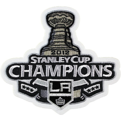 Los Angeles Nameplate & Stanley Cup Champions Patch - Road White - Signature Tier 2